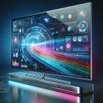 "Samsung's innovative transparent smart TV displayed in a retail setting, showcasing cutting-edge technology for modern advertising solutions."